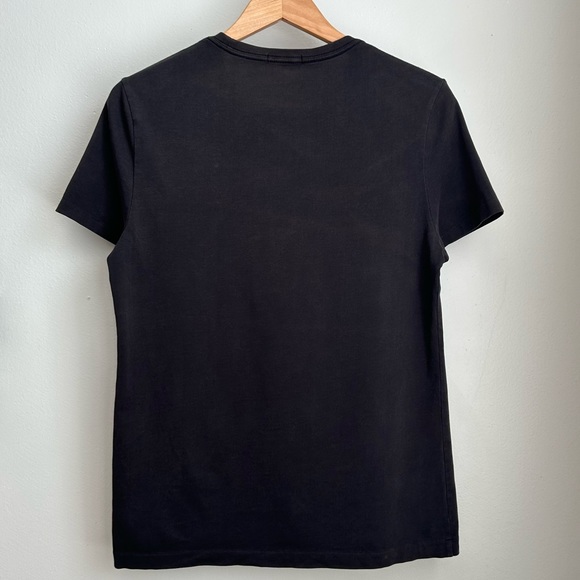 Burberry Men's small petite black crewneck short sleeve shirt Black logo - Picture 3 of 10